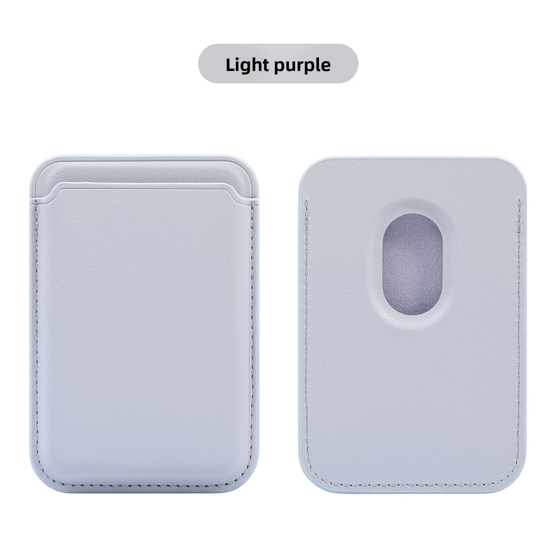 Magnetic Leather Card Holder Wallet Case with Back Pocket Cover