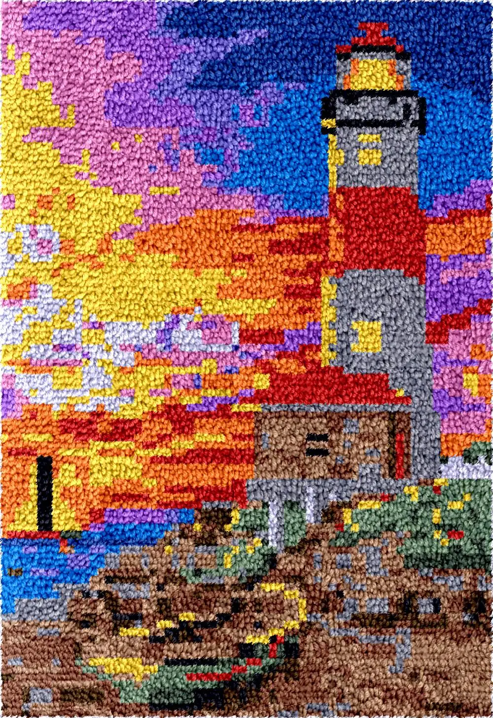 lighthouse Tapestry Latch Hook rug Kits With Printed Canvas Embroidery Mat  Crafts for Adults Hobby Home Decoration tapestry - AliExpress