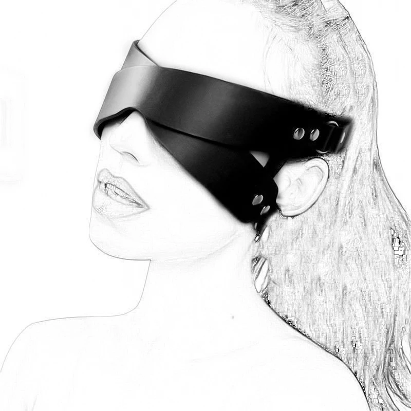 Punk Cross Blindfolds Masks PU Leather Half Face Mask Cosplay Costume Accessory Women's Sexy Masquerade Parties Clothing Bondage Gear SM Products_voghion.com