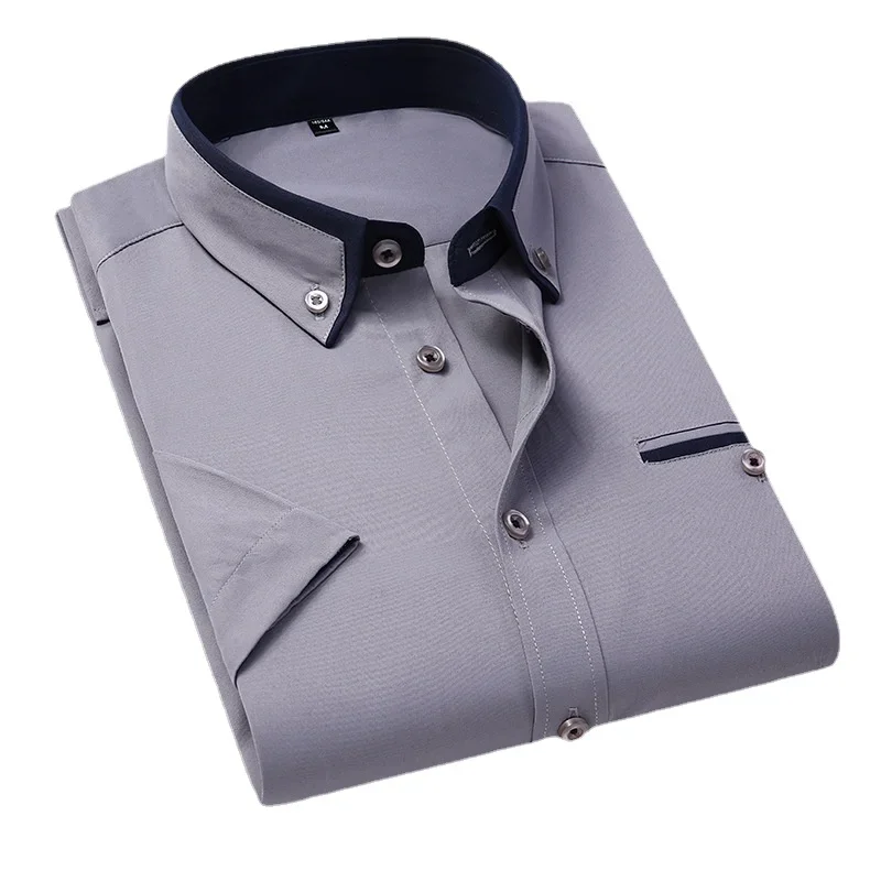 Cotton Shirt Men Hawaiian Shirt Men's Summer Short Sleeve Printed Dress Shirts Comfortable Button-down Collar Standard-fit Casual Blouse Tops Shirt