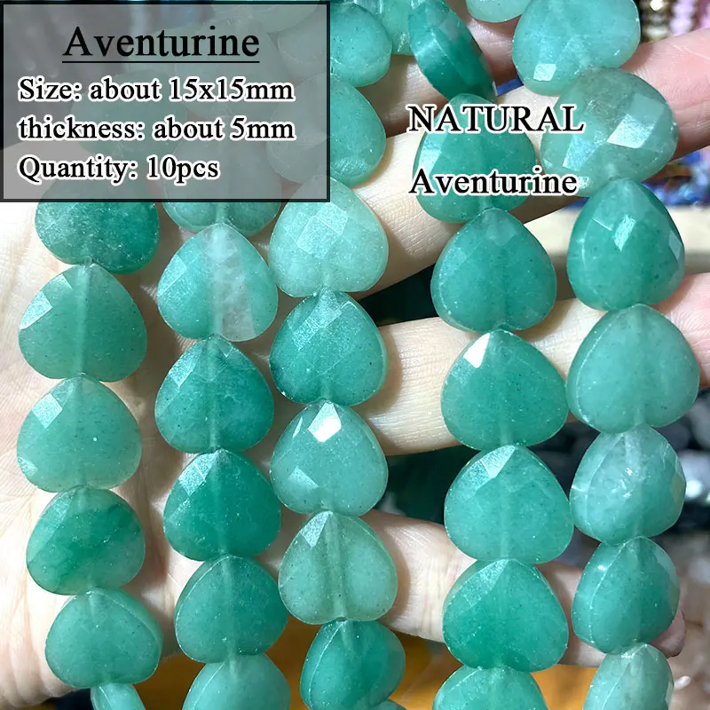 Natural Green Aventurine Gemstone Beads - 10mm Faceted Coin Shape, 2 Strands With Elastic Cord 1 thumbnail image