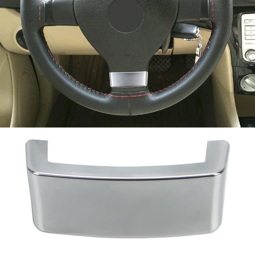 

Хромированная накладка с эмблемой, подходит для VW Golf MK5 Plus 5 GTI Passat B6 3C Eos Jetta, накладка на рулевое колесо с блестками