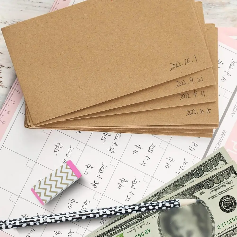 Money Envelopes 50pcs Bright Color Cash Envelopes Wear Resistant Diy Coin Storage Containers kraft paper envelopes mailing envelopes mini envelopes window envelopes