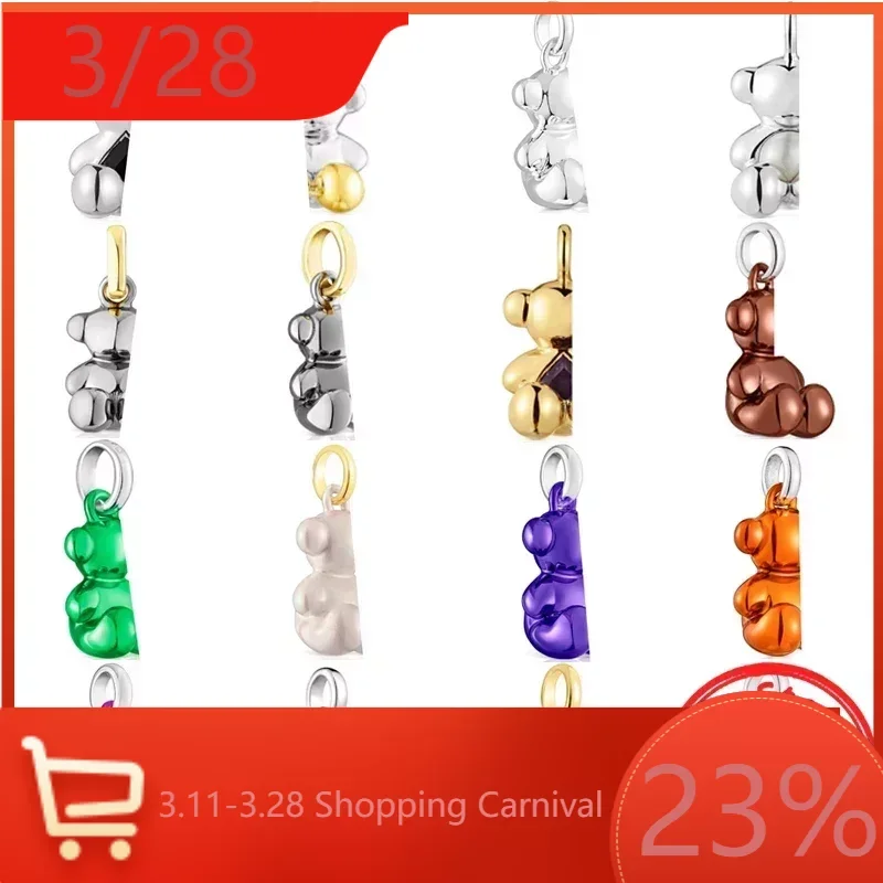 

Модная подвеска в виде испанского медведя из серебра 925 пробы, женское ювелирное изделие, тренд в стиле Ins для банкета счастливой пары 2023