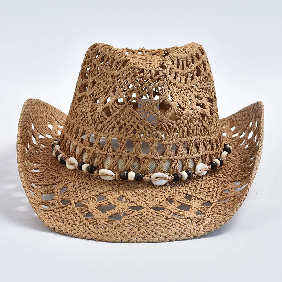 Venda quente Natural Panamá Palha para Mulheres Verão Hollow Praia Sol Chapéus Sombrero_voghion.com