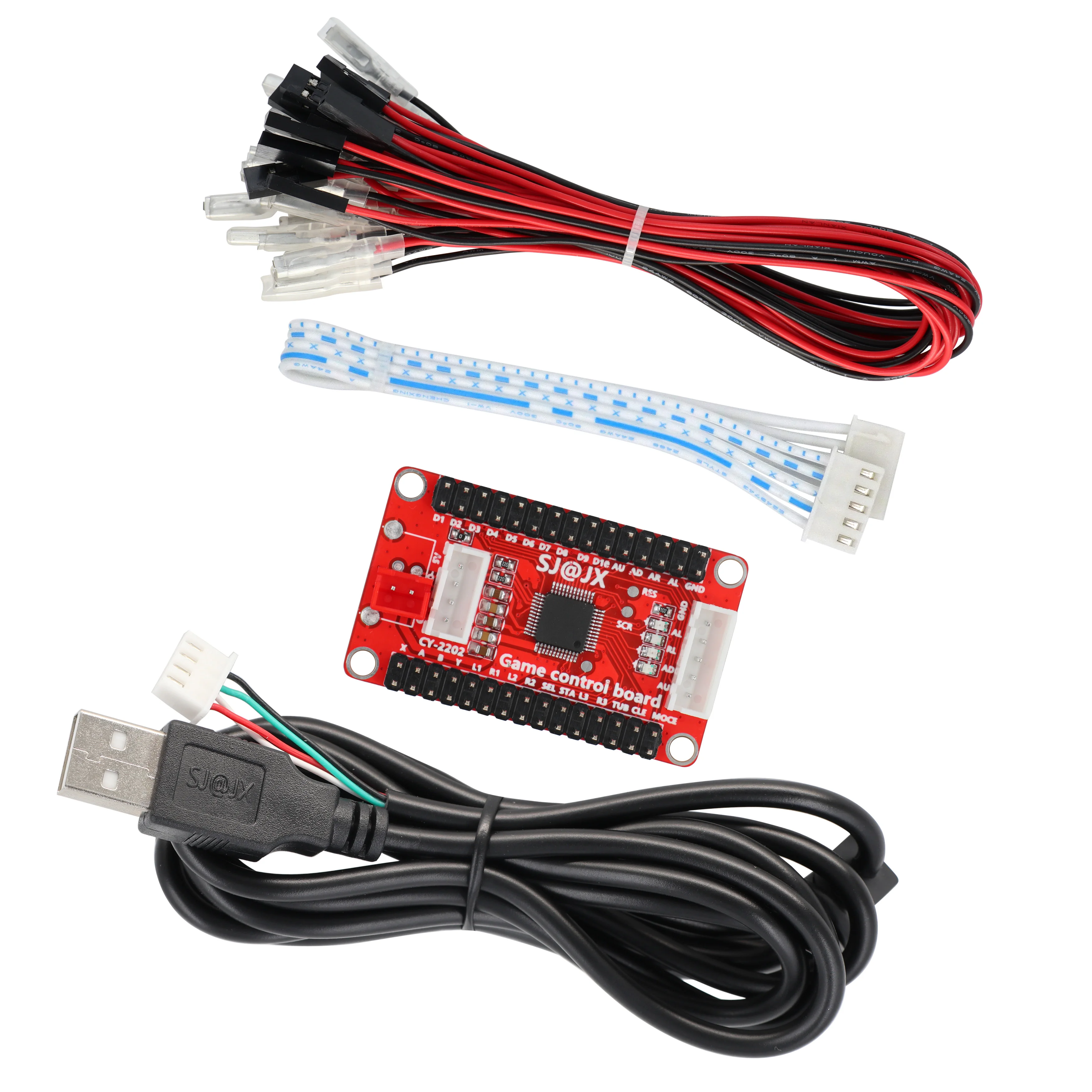 NEW Zero Delay Arcade USB ENCODER PC PS3 Switch Raspberry Pi Nintendo TO JOYSTICK FOR 5PIN JOYSTICK & 2.8MM BUTTON 