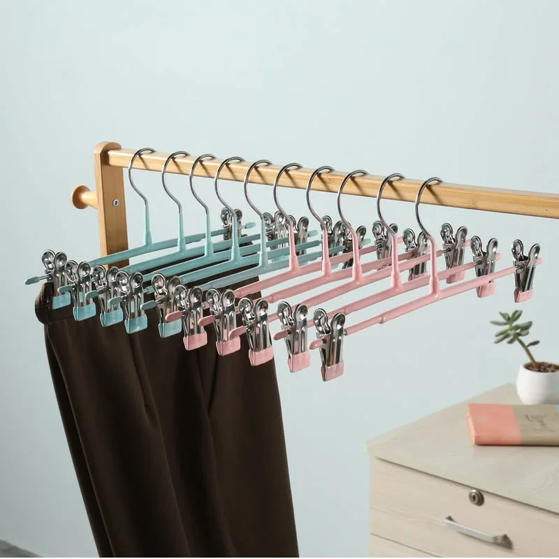 Removable Clip Durable Pants skirts jeans Anti slip Drying Hangers