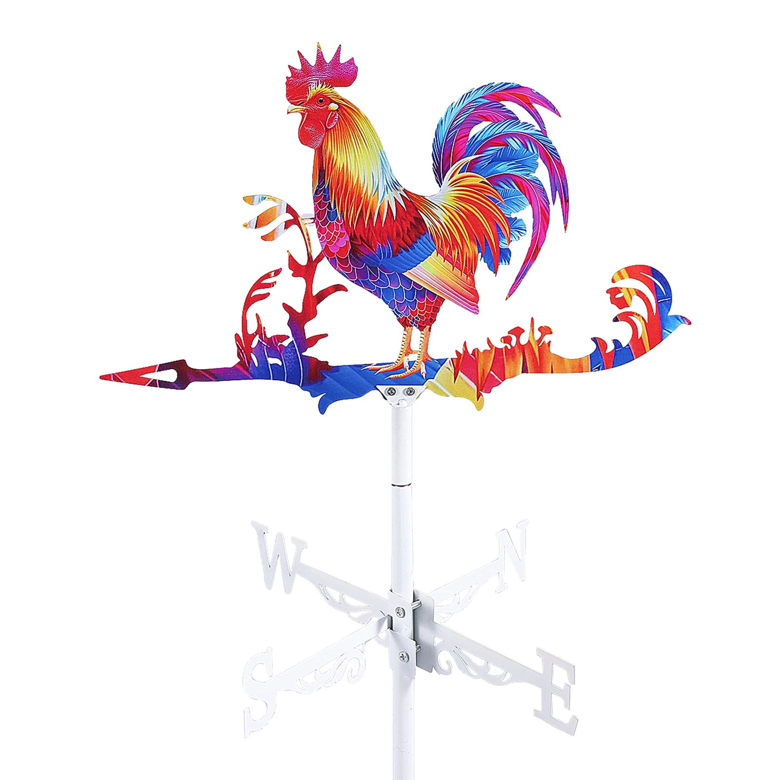Stainless Steel Rooster Wind Vane for Garden Decoration