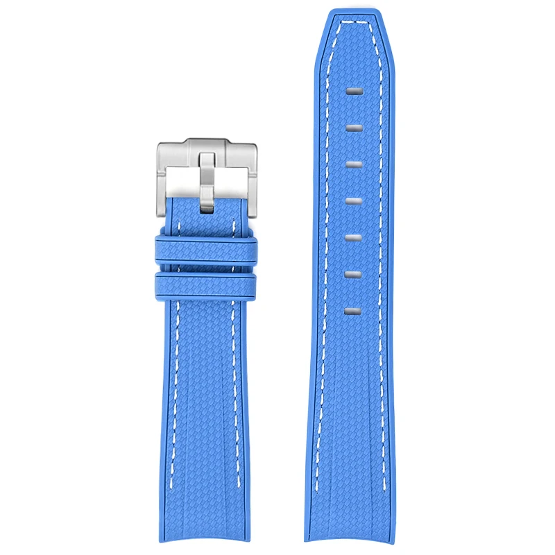 Silicone Rubber Curved End Diving Wrist Band Strap - 20mm