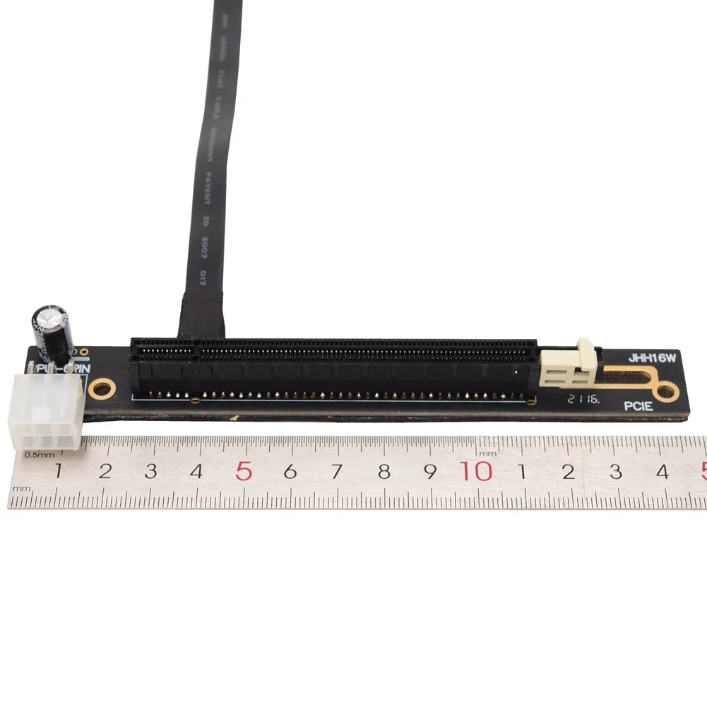 Network Card Riser Cabo Adaptador Cabo de Extensão Gráfica 6pin Alimentação M.2 Wifi para X16 Pci-e m2 ME Chave Ngff para Pci-e 3.0 16x - Imagem 4