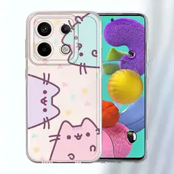 Cute Cartoon Cat P - Pusheens Soft Phone Cover Case for Redmi A7 Pro 4G (Mix01)