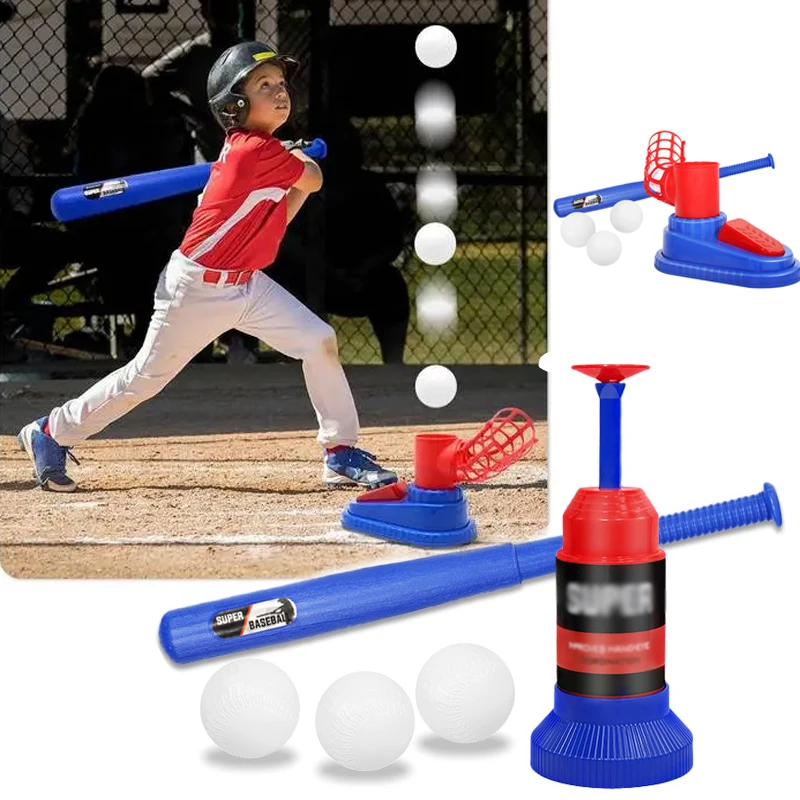 Baseball Ball Toys For Boys Girls Games Adjustable Automatic Pitching Baseball Machine Toy Sets