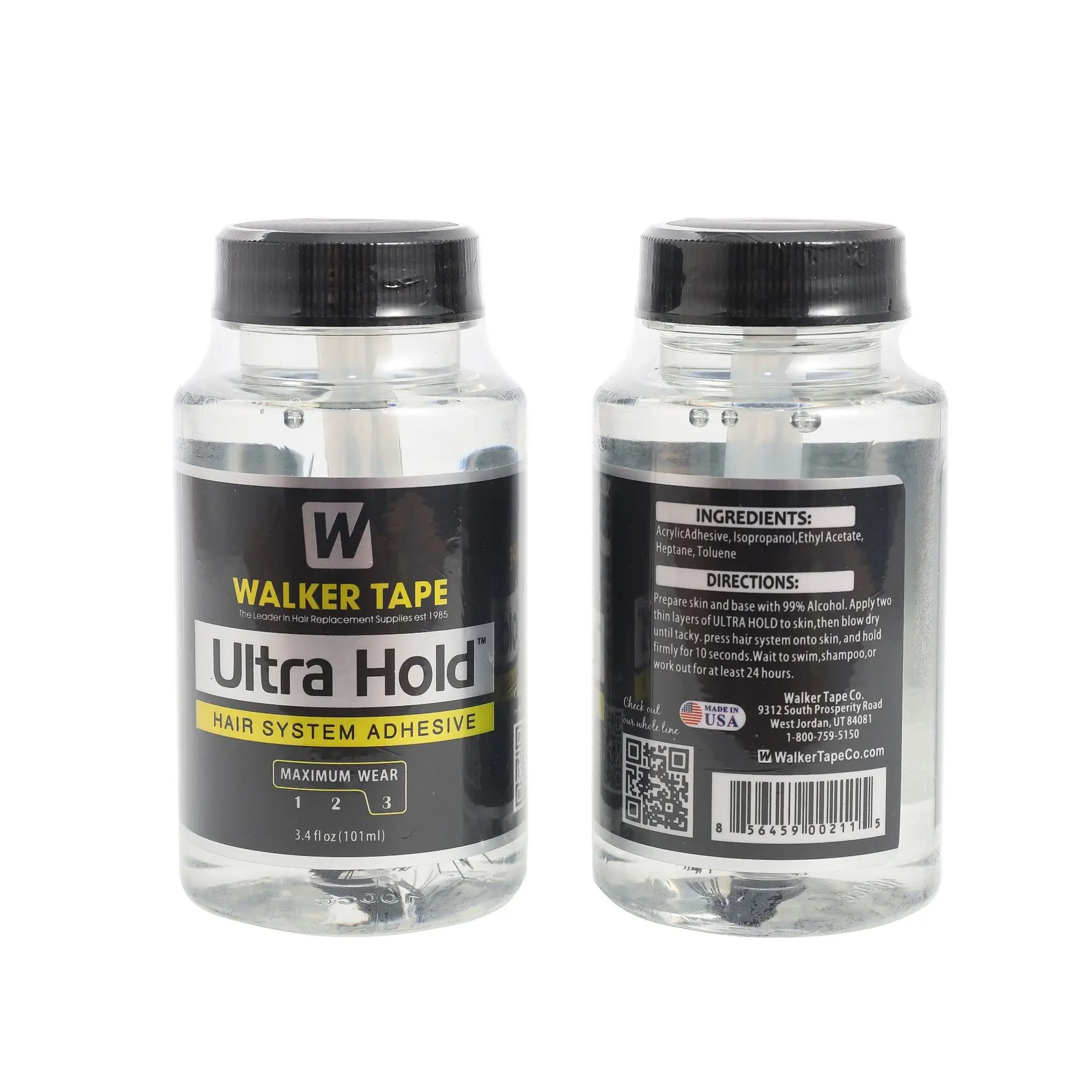 Ultra Hold Brush-on Liquid Bond Hair System Adhesive Silicone Glue For Lace Wig/Toupee/Closure/Beard 3.4OZ