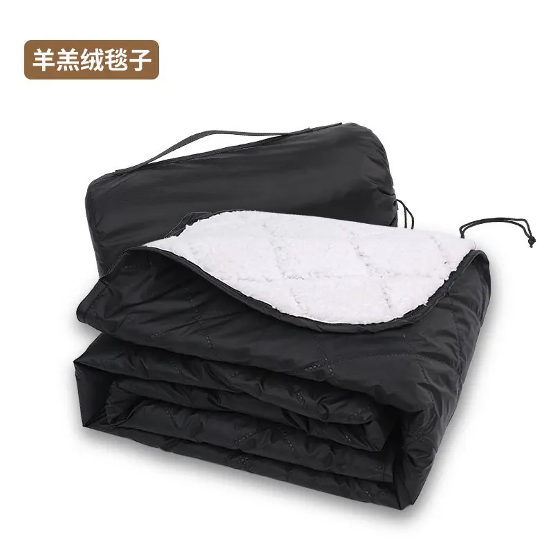 

210T полиэстер одеяло из овечьей шерсти для кемпинга уличный теплый коврик двусторонние водонепроницаемые одеяла для пикника