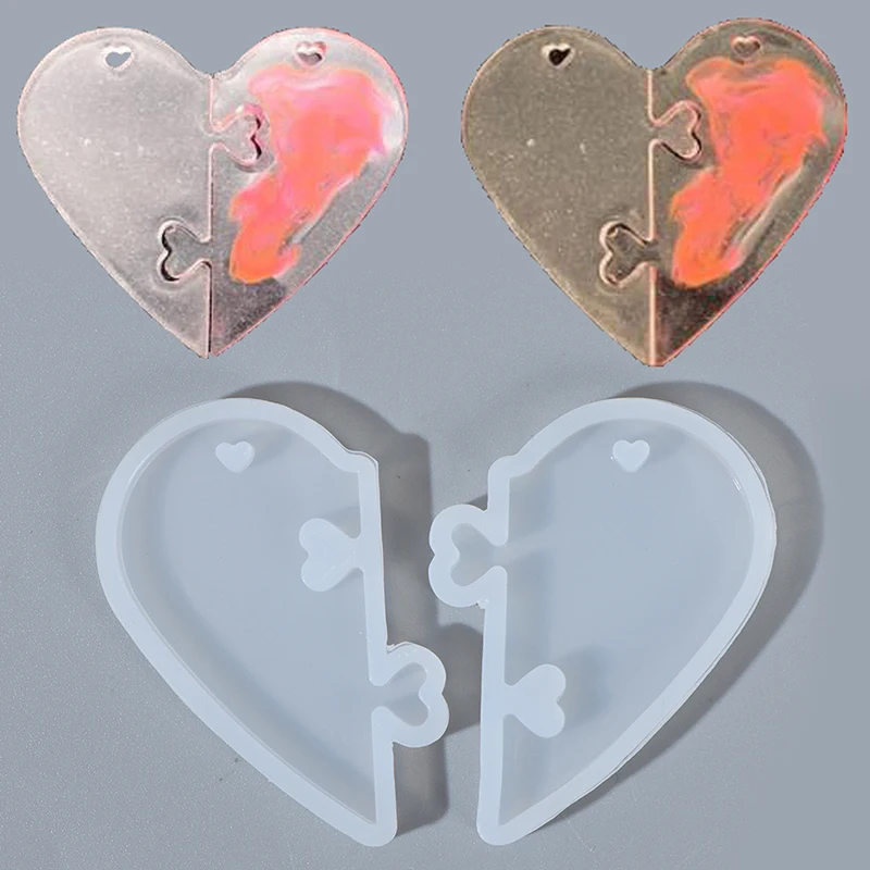

Jewelry Liquid Silicone Mold Love Heart Charms Pendant Molds For Making Jewelry