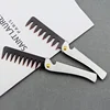 Oil Head Comb Barber Stainless Steel Handle Folding Wide Teeth Men Comb Hairdressing Hair Modeling Styling Comb Portable Vintage 1