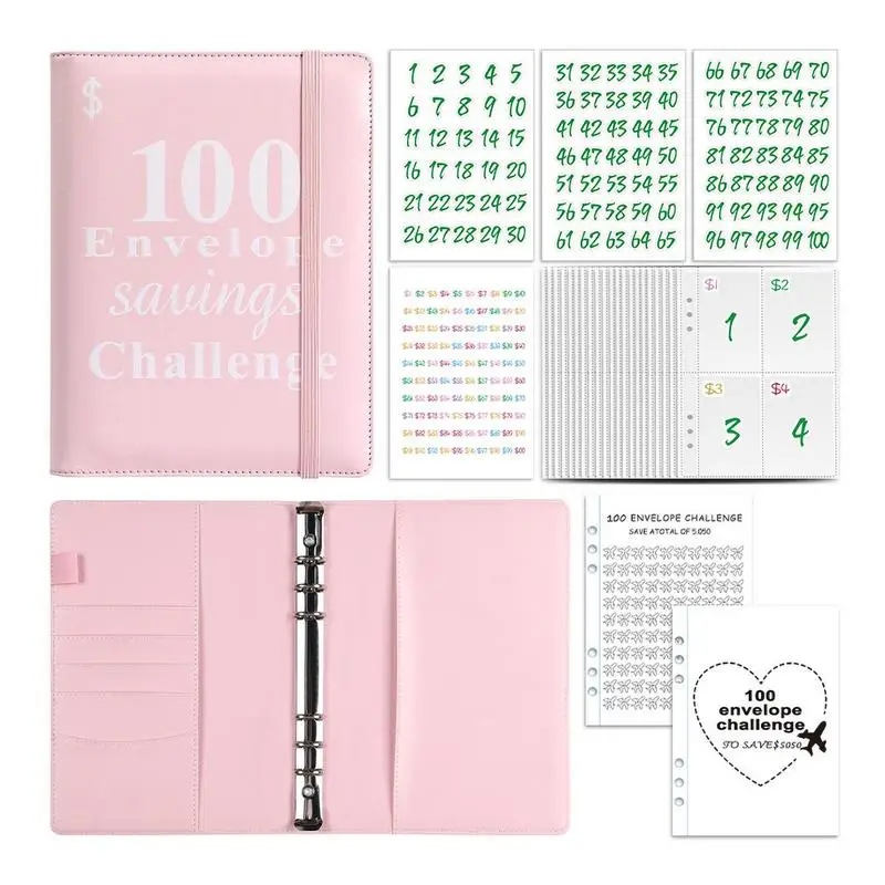 

A5 Money Saving Binder Easy & Fun Way To Save 5 050 In 100 Pockets Envelopes Money Saving Challenge Budget Binder For Smart