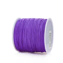 Vibrant Nylon Thread Cord for Jewelry and Crafting - 100m Roll, 28 Color Options, 0.8mm Thickness (Dark purple)