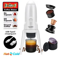Portable Electric Espresso Machine Travel Coffee Maker for Camping 3 in 1 Self-Heating for Ground Coffee & DG NS Capsule Pods 1
