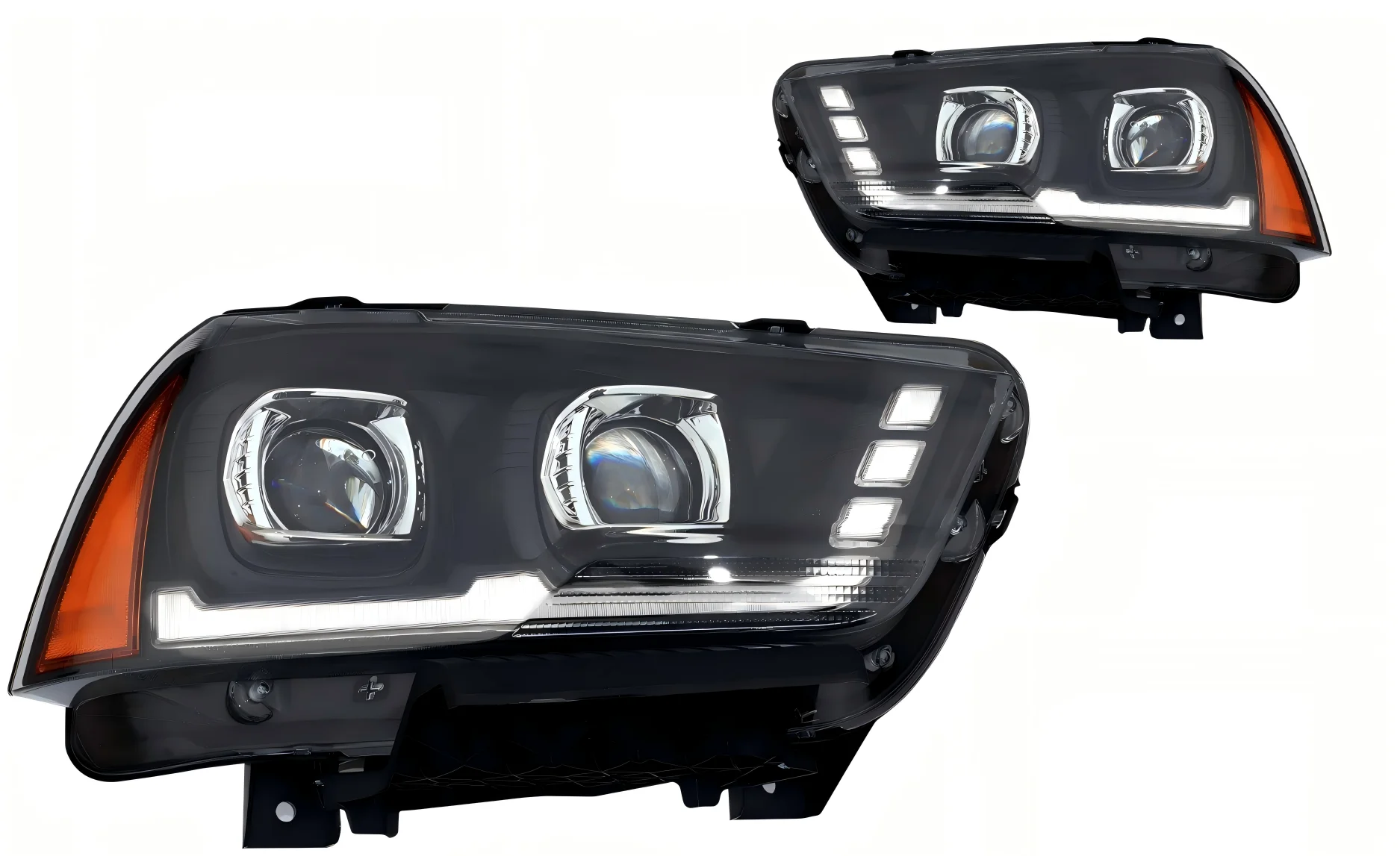 1PCS LED Headlight compatible with Dodge Charger 2011-2014(Not for Xenon Models), LED Headlamp Projectors with Dual Beam Lens - Image 2