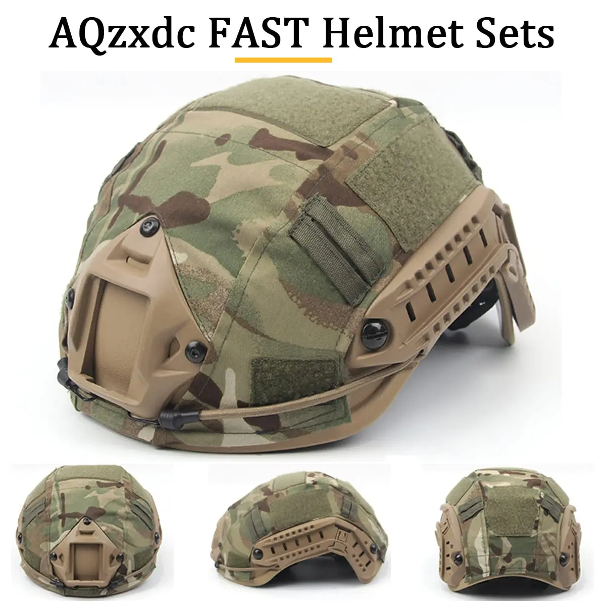 AQzxdc Fast Tactical Helmet Sets, with Full-Cover Military Airsoft