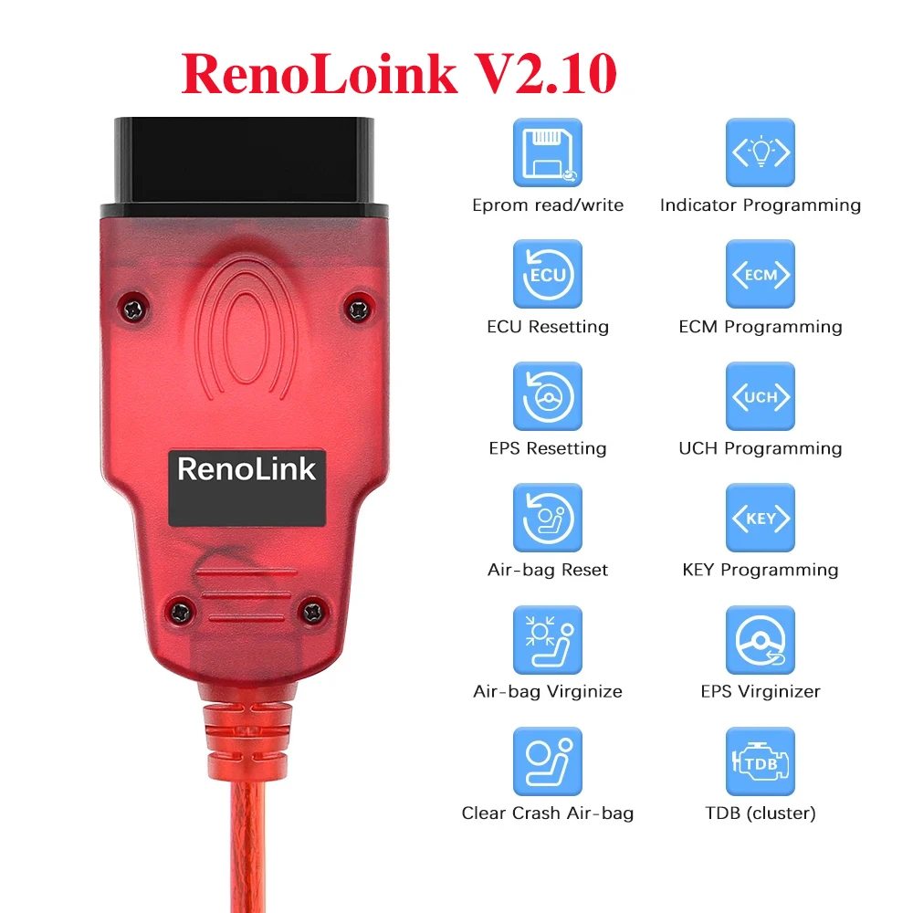 Кабель OBD2 Renolink V2.10 для Renault