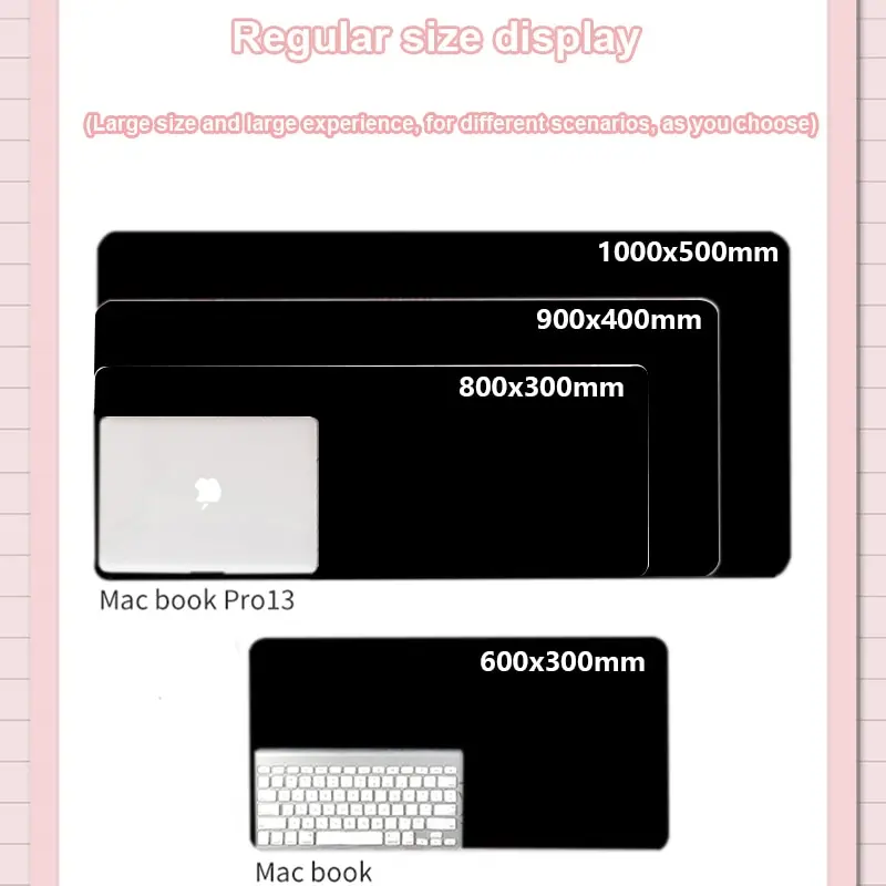 Bonito Art Kawaii Cat Mouse Pad Computador Xxl Teclado Mats Grande Gaming Mousepad Tapete de Mesa pc Gamer Escritório Casa Mesa - Imagem 3