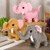 Cute Electric Plush Elephant Children's Simulation Walking Sound Effect Shaking Tail Electronic Pet Children's Plush Doll Gift 2