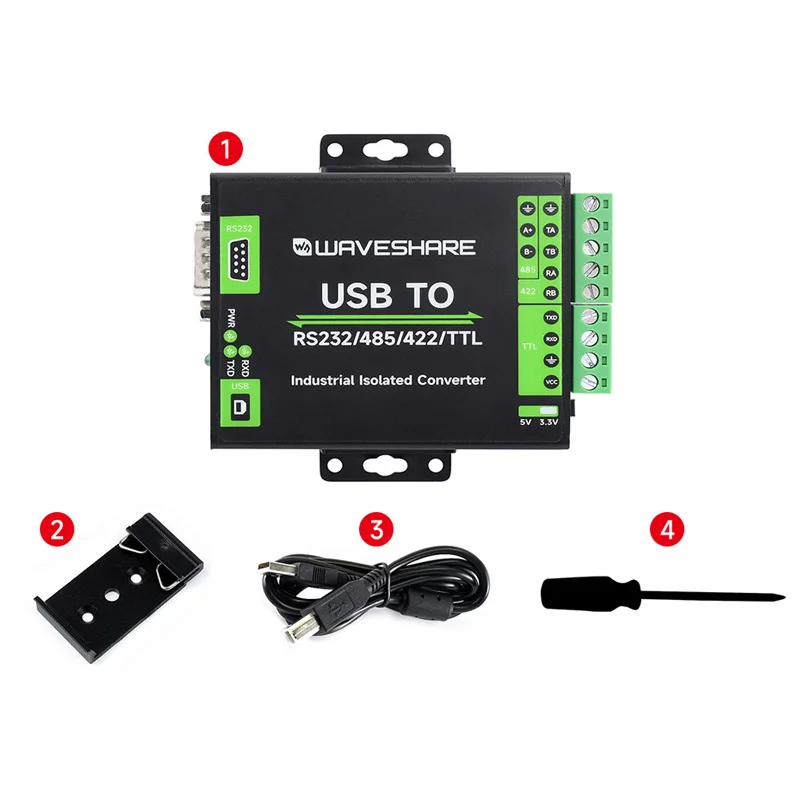 Conversor Industrial do Isolamento para Mac Windows Linux Android Ft232rnl Usb a Rs232 485 422 Ttl - Imagem 4
