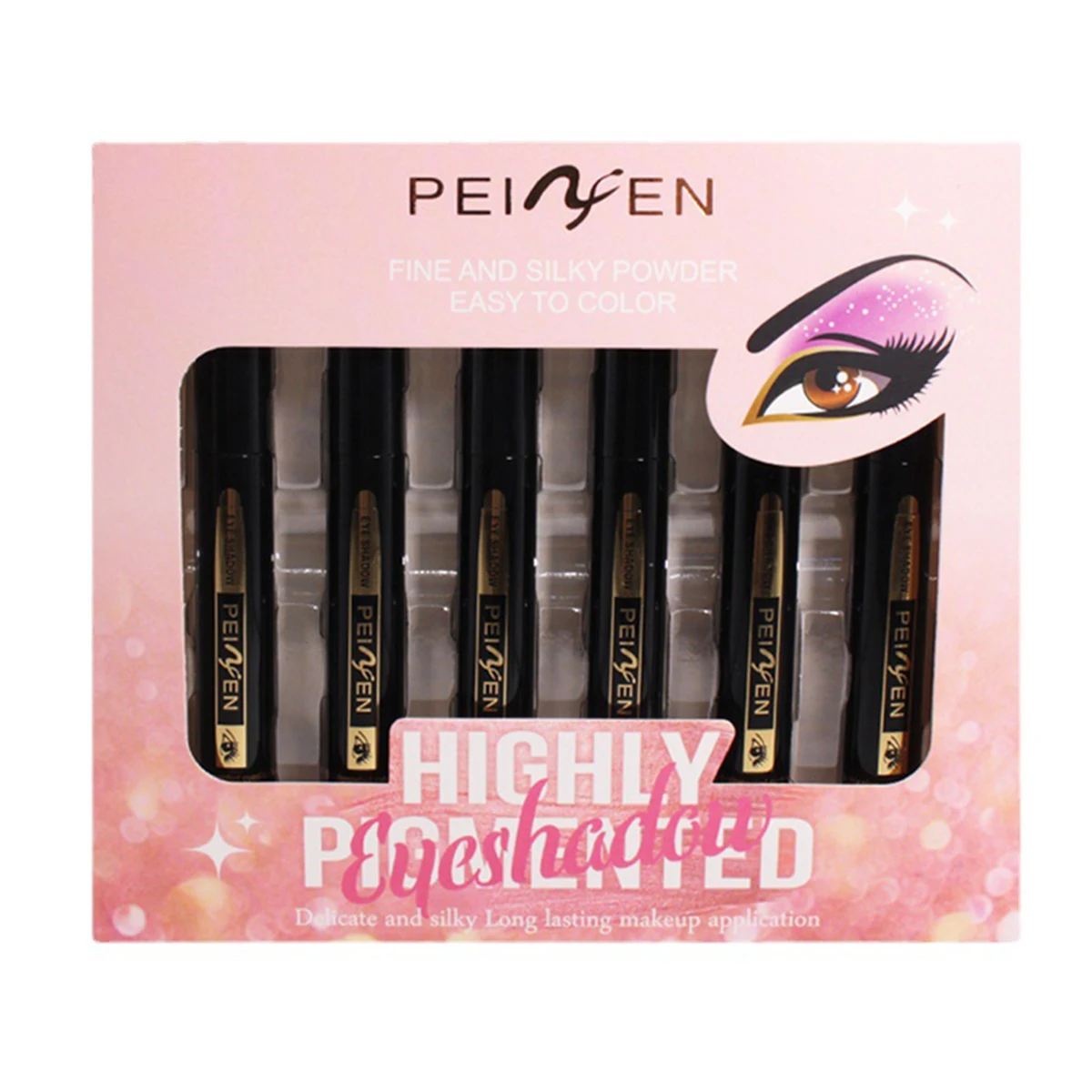 6 Colors Multi-Purpose Eyeshadow Pencil Set, Crouching Pencil Highlighter Set, Fine Glitter Pearlescent Matte Eyeshadow