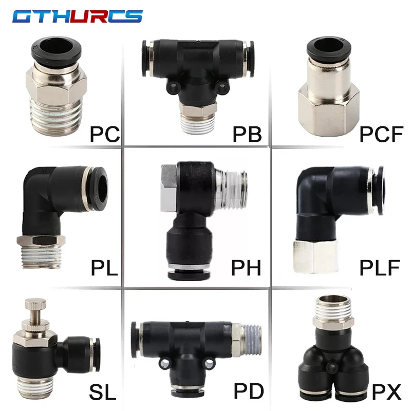 Pneumatic Air Connector Fitting PC/PCF/PB/PD/PH/PL/PLF/PX/SL 4mm 6mm 8