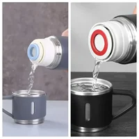 500ML Stainless Steel Vacuum Flask with Business Style Shimmering Design, Coffee Mug Thermos Bottle with Portable Carafe 4