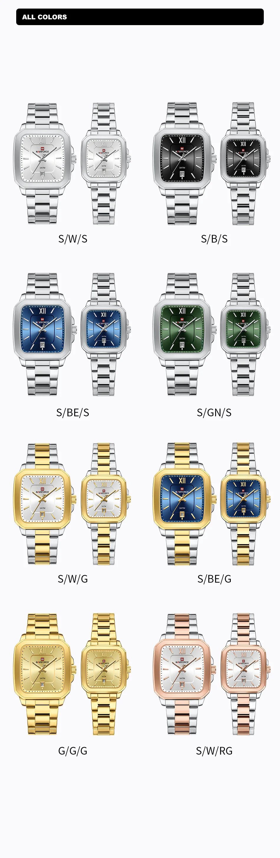 Business quartz armbandsur med datumvisning och stålarmband_voghion.com
