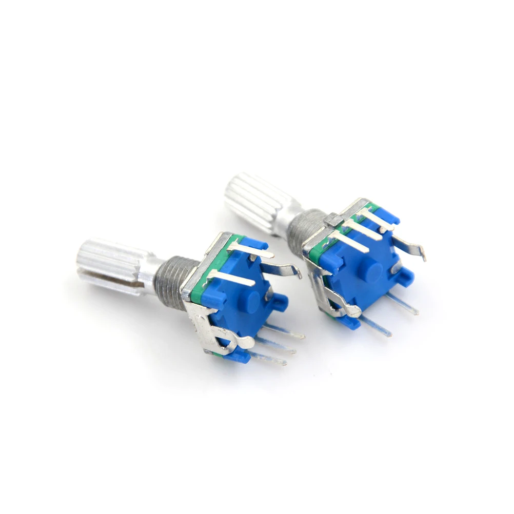 

5pcs Length 20mm Original Rotary Encoder Code Switch EC11 Digital Potentiometer With Switch 5Pin Handle