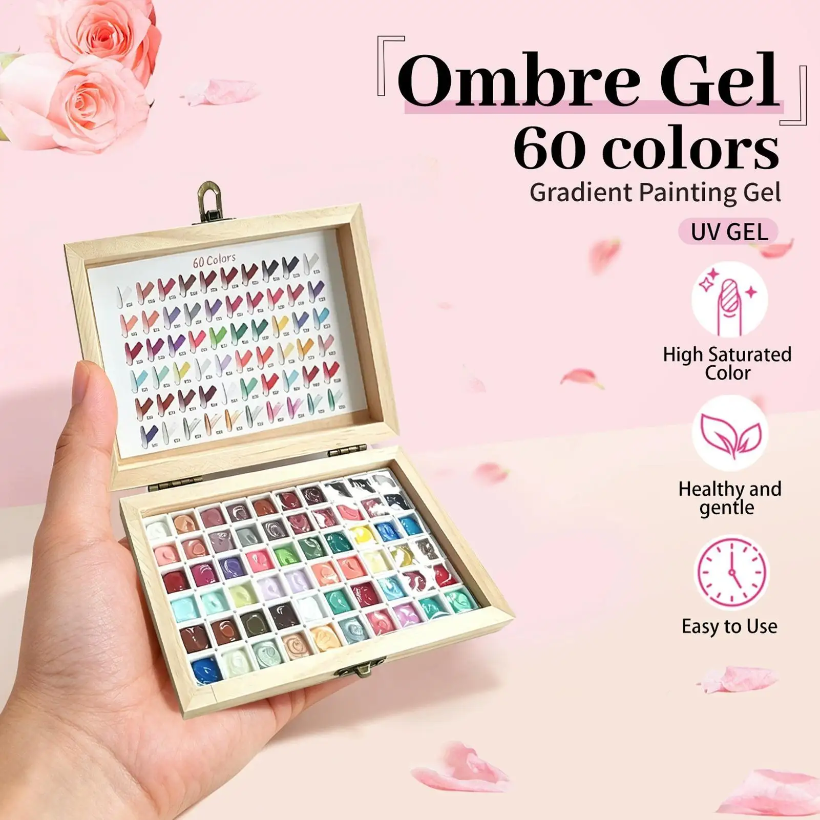 Gel per Unghie 60 Colori Altamente Pigmentato Senza Residui, Pittura per Nail Art per Casa, Viaggi, Dormitorio, Salone - immagine 2