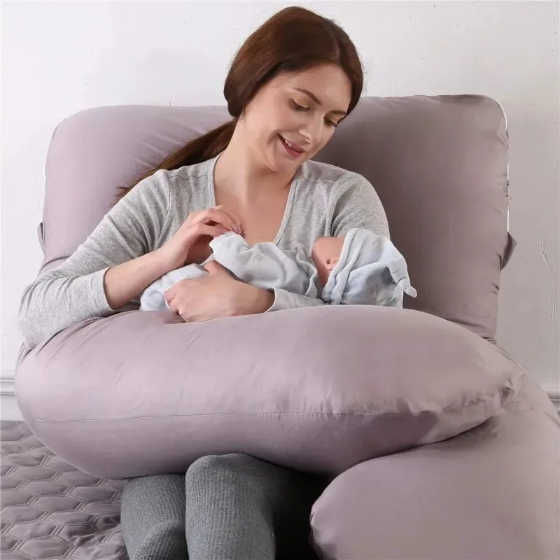 Pillow for Pregnant Women Four Seasons Universal U-shaped Cushion Waist Support Nursing Mother Long Body Pillow