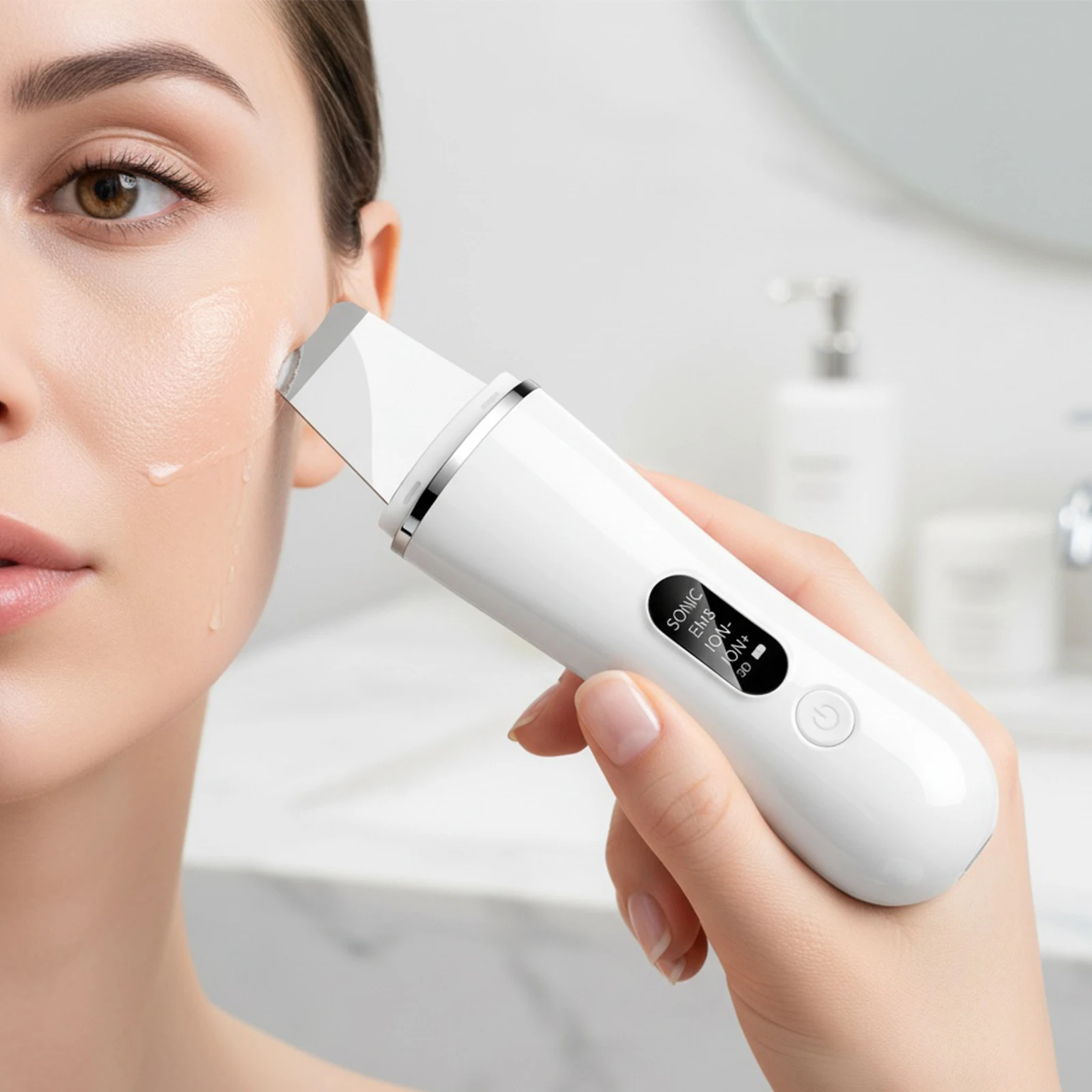 Skin Scrubber Spatula Type-C Charging Ultrasonic Face Clean Machine Ultrasonic Blackhead Peeling Shovel for Facial Lifting Clean 1