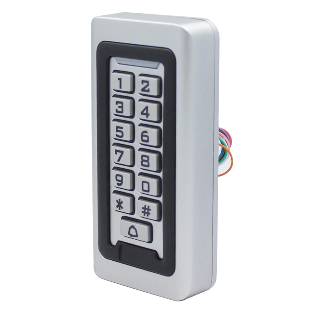 2000 User Metal Backlight Keypad Lock RFID 125Khz Standalone Door Access Control Wiegand 26 Output Reader Waterproof