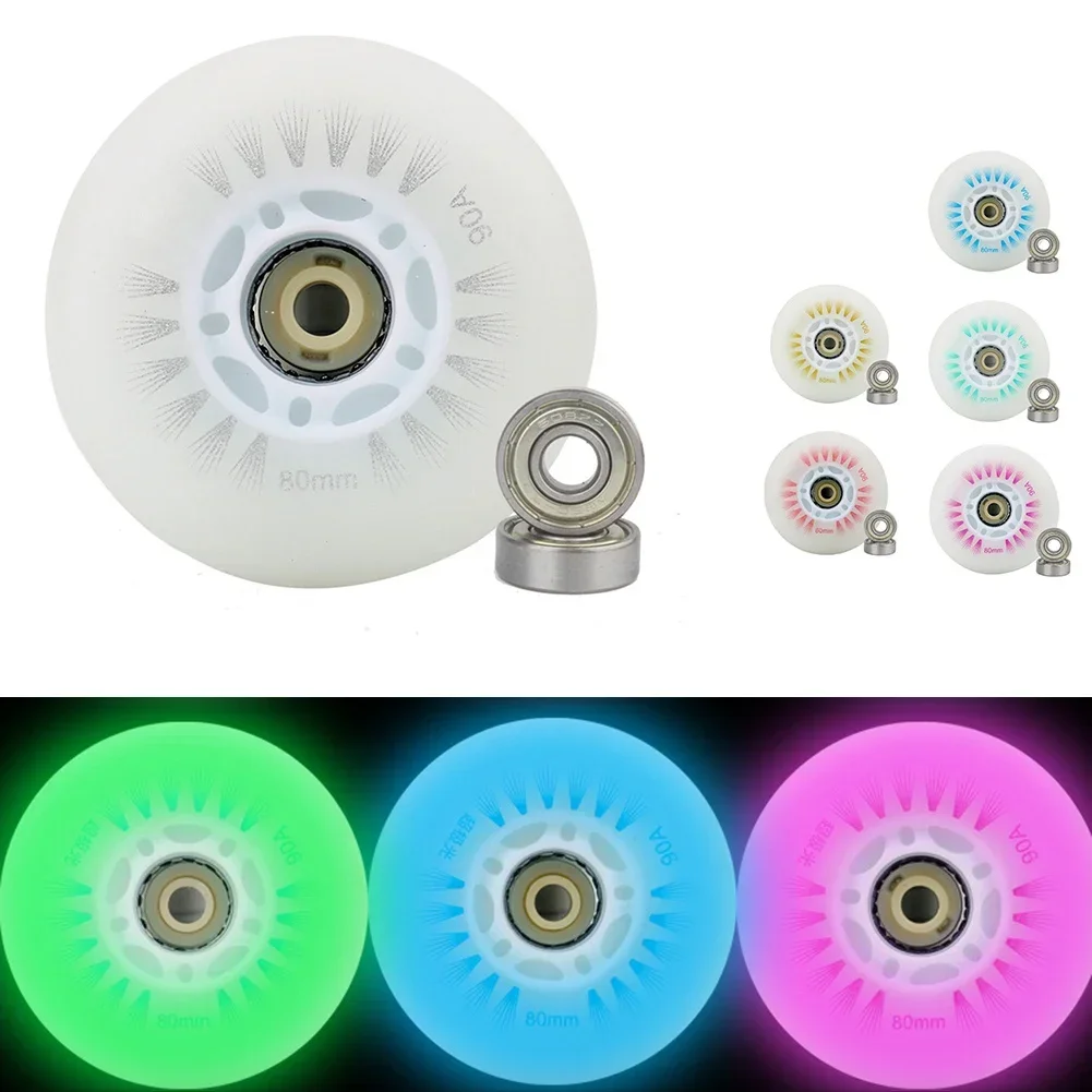 Inline Skate Flash Wheels Magnetic Core Bearing 64MM-110MM Skate Wheels Quad Skates Core