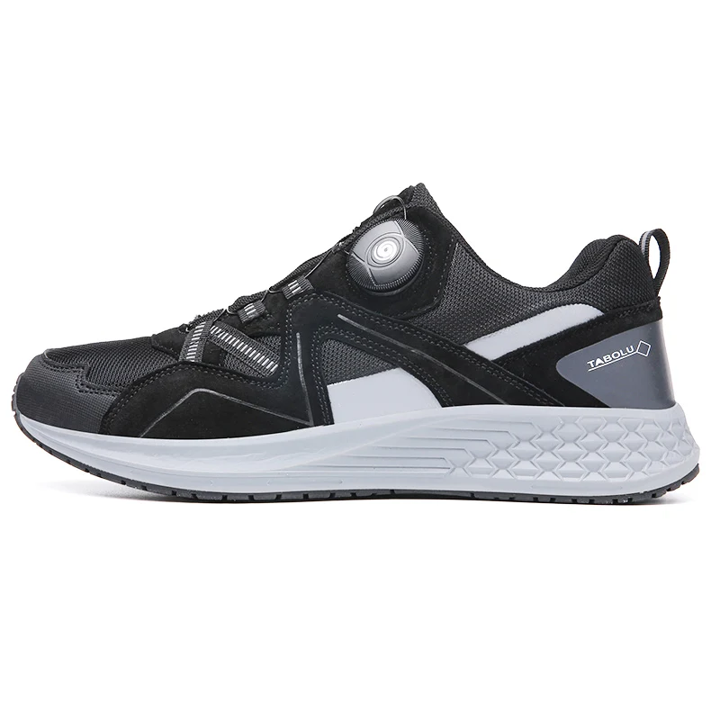 New Men's Bicycle Shoes Outdoor Business and Leisure Cycling Shoes High Peel Leather Mesh Shoes Anti slip Shoes 4