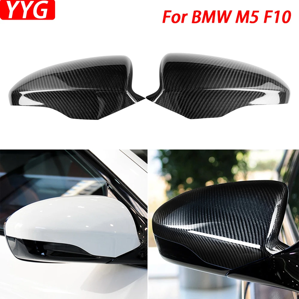 

For BMW M5 F10 2012 2013 2014 2015 2016 2017 Real Dry Carbon Fiber Rearview Mirror Cover Car Decoration Retrofit Accessories