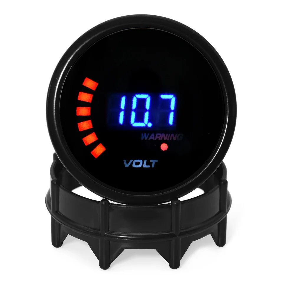 Dynoracing 2 Inch 52mm 12v Car Digital Voltmeter Led Black Case 8-16v Volt Gauge Car Meter Tt101456 - Volt Meters