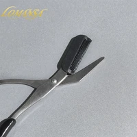 Eyebrow Trimmer Scissor with Comb Female Male Eyebrow Eyelash Scissors Safety Stainless Steel Face Razor Makeup Beauty Scissors 2