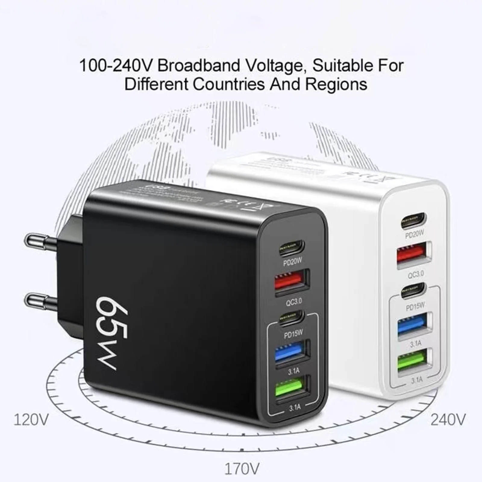 شاحن USB C من النوع C PD محول الهاتف المحمول لهاتف iPhone Xiaomi Huawei Samsung ipad Realme oneplus Tablet