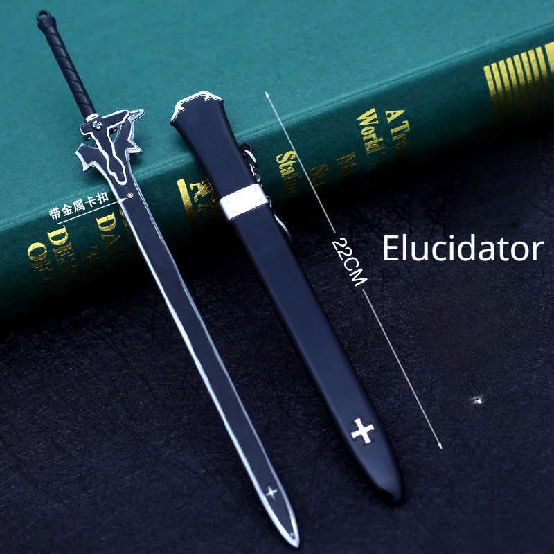 Cosplay Sword Cosplay Prop Laser Sword Cosplay Toy Retractable Sword Toy 22cm Elucidator Sword Anime Art Online Kirito Weapon