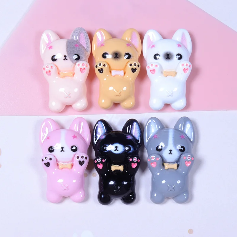 

Cute cartoon puppy resin jewelry accessories diy cream glue phone case hairpin organizer decorative patches