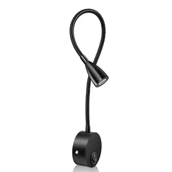 LED Desk Lamp with Eye Protection and Flexible Gooseneck (Black)