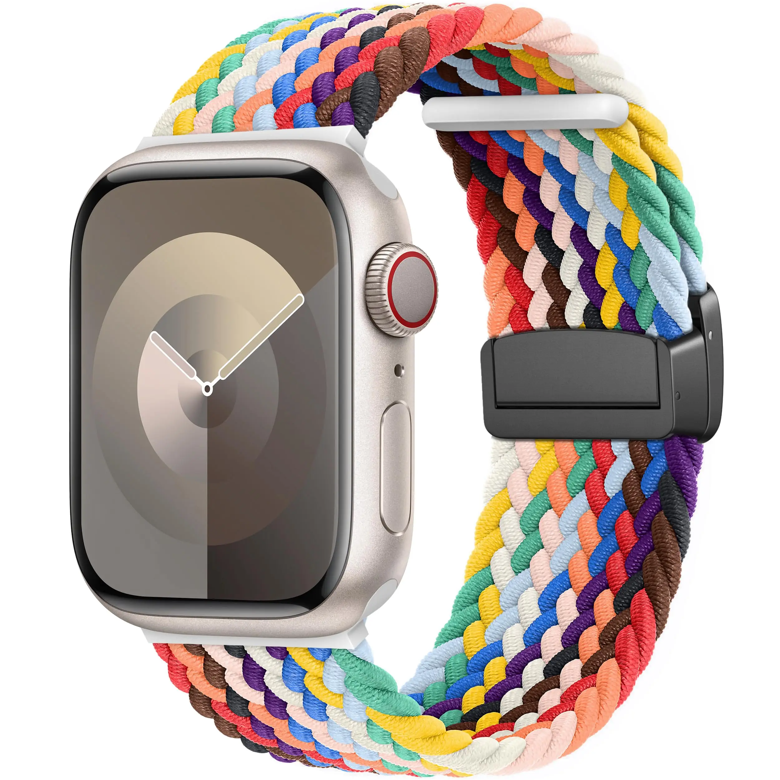 

Braided Bands With Magnetic Clasp Compatible with Apple Watch Band 38mm 40mm 41mm 42mm 44mm 45mm 49mm, iWatch Series Ultra 2&1 9