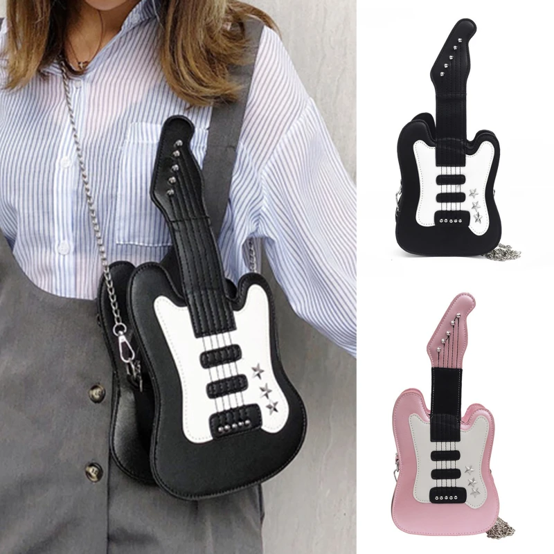 

Women's Shoulder Bag Mini Guitar Shape Crossbody Bag Women Cute Messenger Bag 2023 New Creative Personality Pu Bag