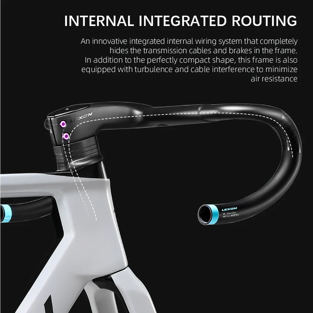 Lexonカーボンロードバイクフレームディスクブレーキ自転車フレーム